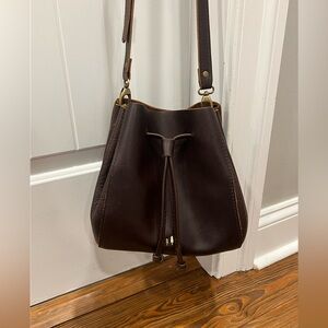 Portland Leather Dark Brown Crossbody Bag
